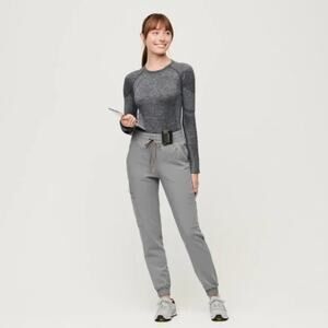 Figs Charlotte 21 Pocket Slim Scrub Pants in Dark Space Gray Size XXS NWT